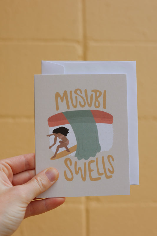 Musubi Swells Greeting Card