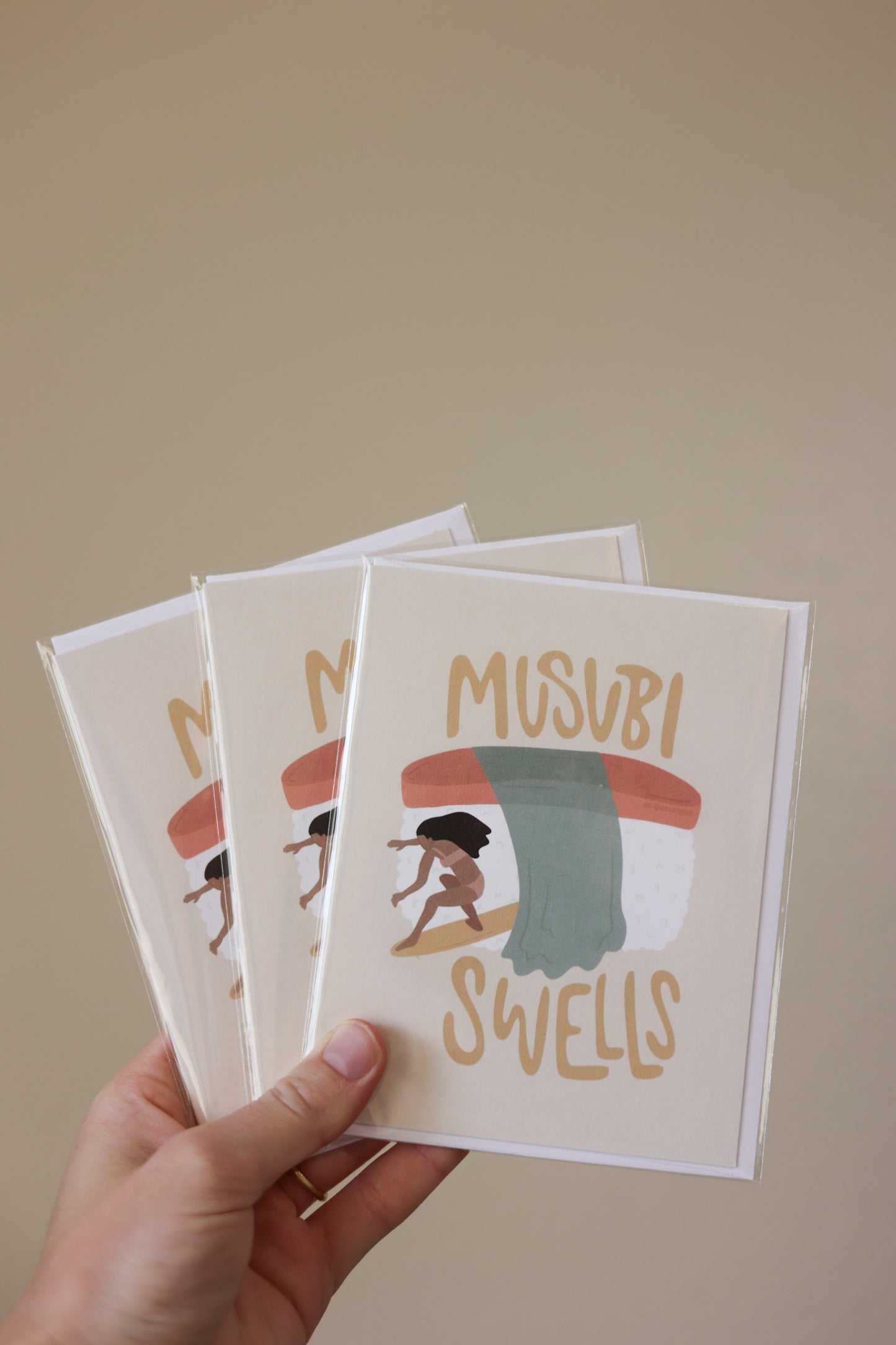 Musubi Swells Greeting Card