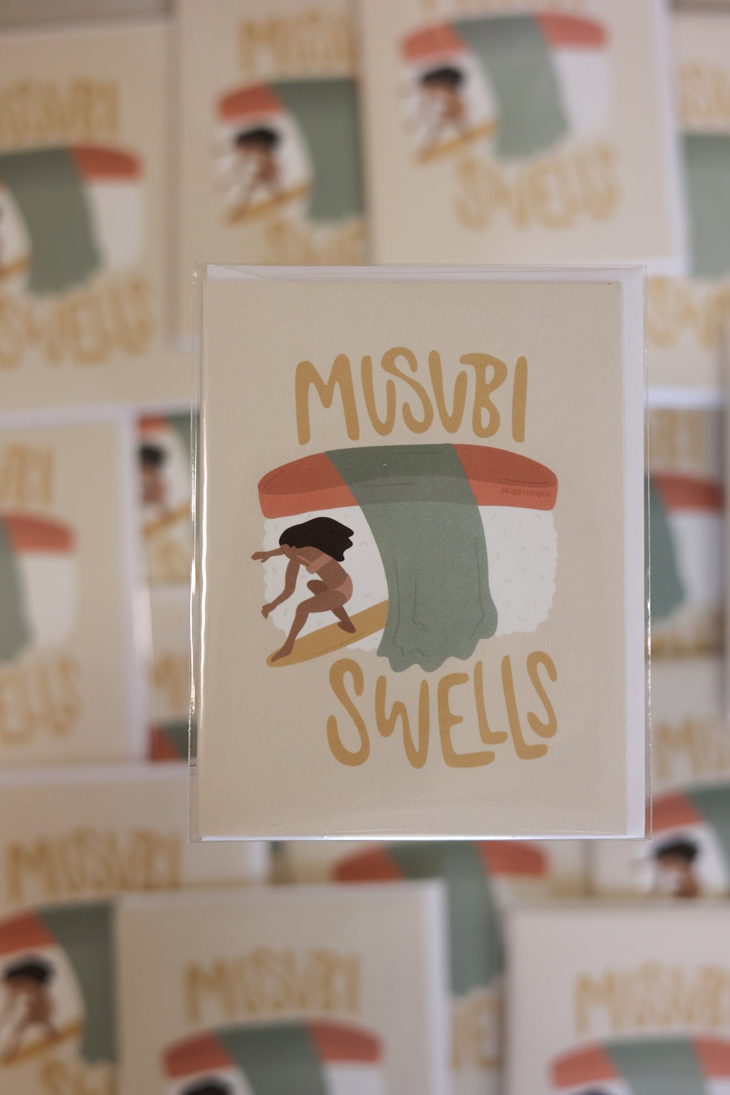 Musubi Swells Greeting Card