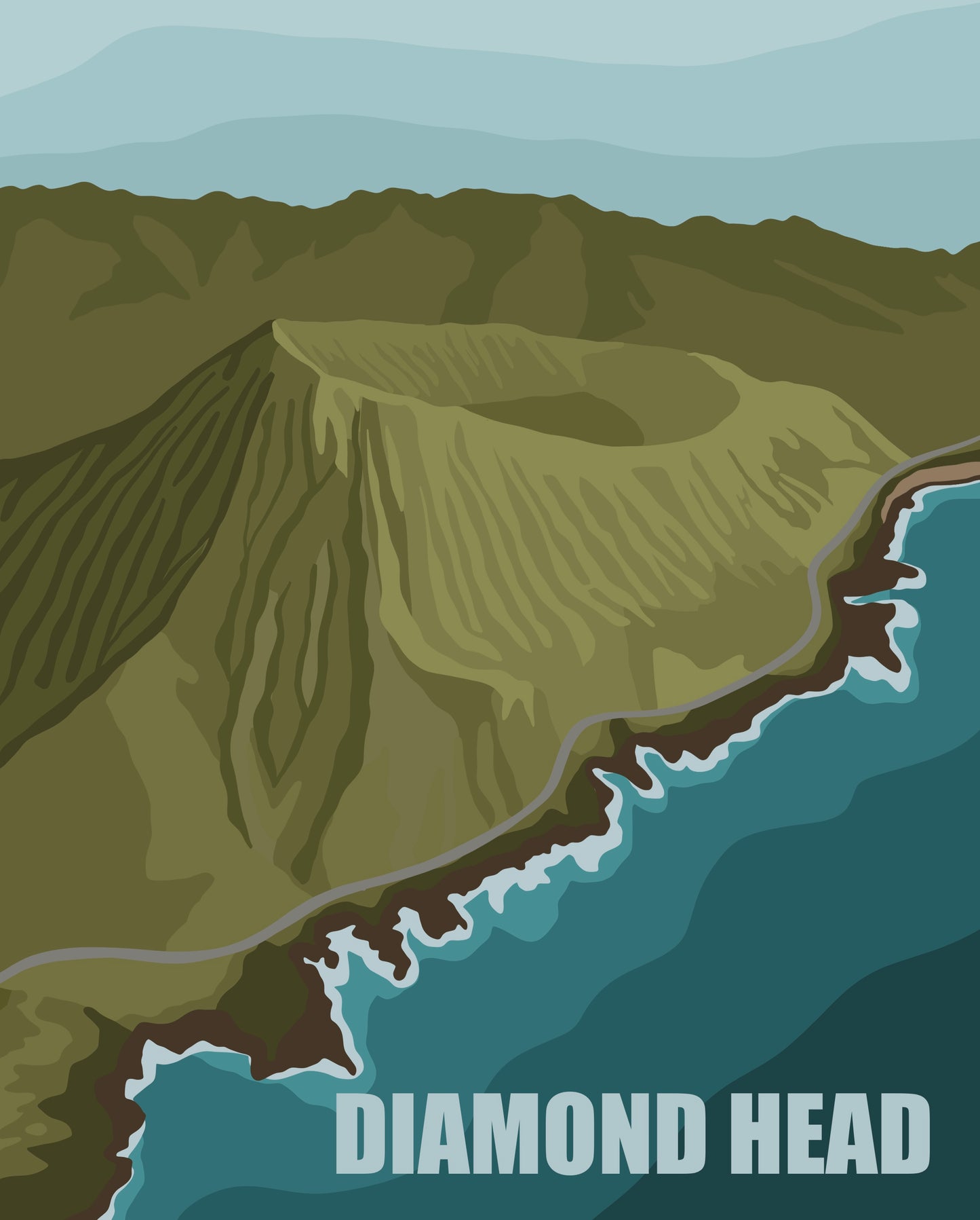 'Diamond Head' Print