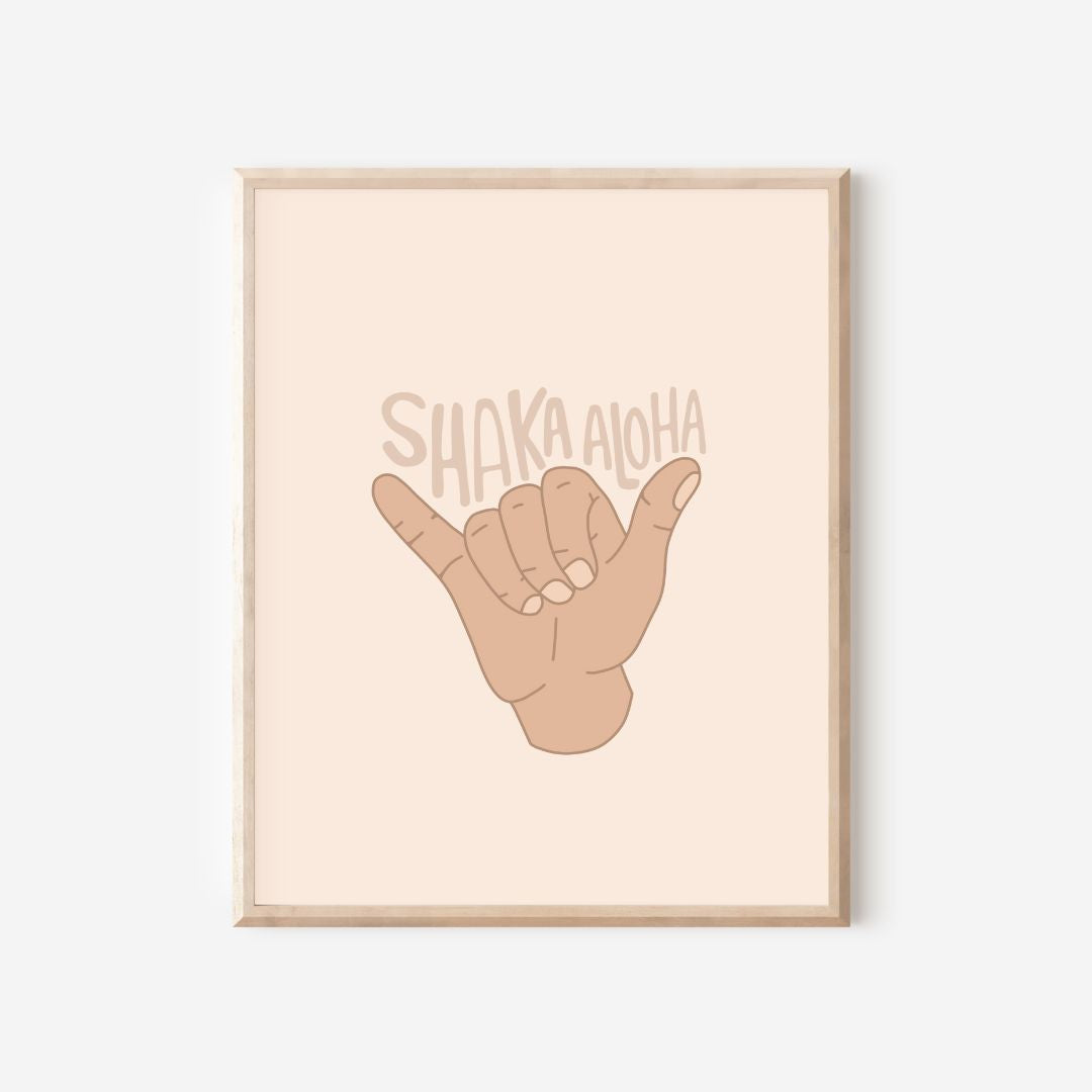 'Shaka Aloha' Print