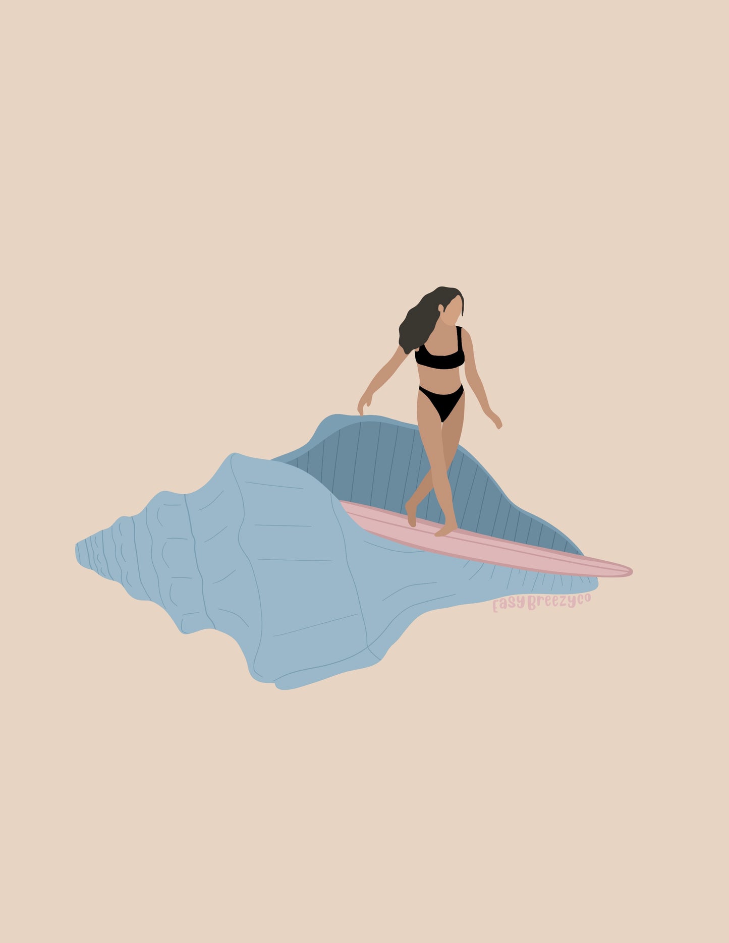 'Surf and Shell' Print