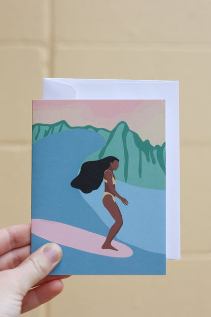 Wahine Greeting Card