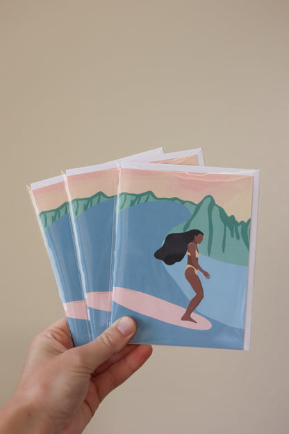 Wahine Greeting Card