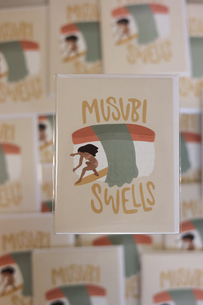 Musubi Swells Greeting Card