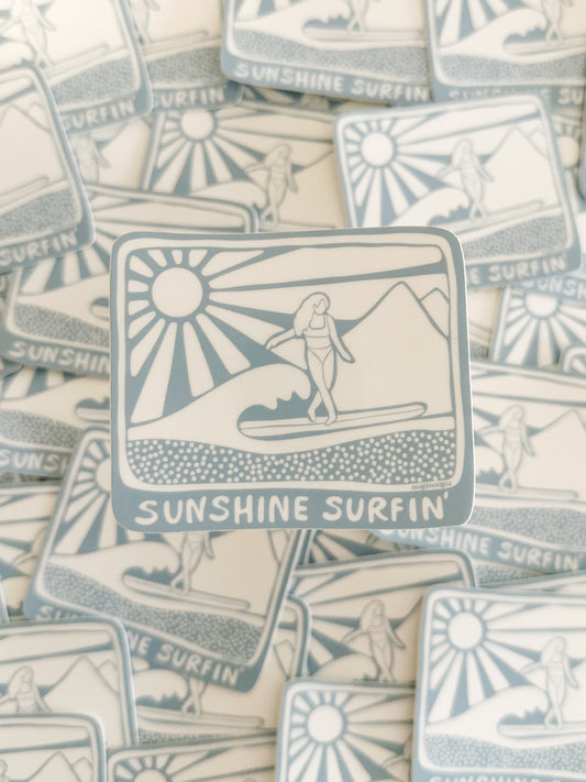'Sunshine Surfin' Sticker