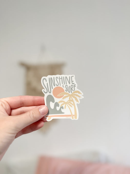 'Sunshine and Surf' Sticker
