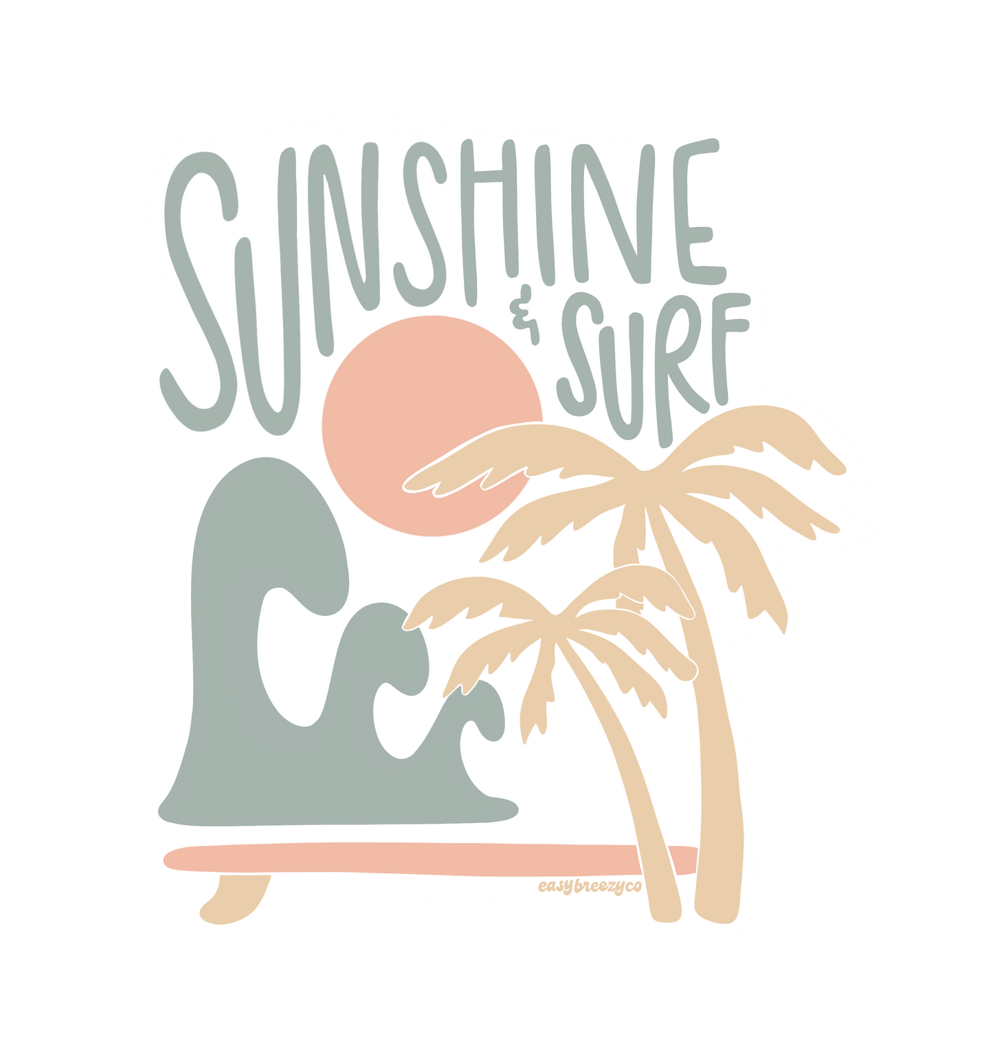 'Sunshine and Surf' Sticker