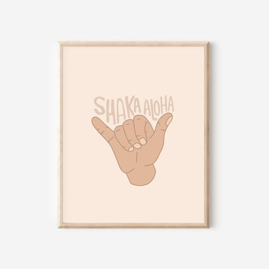 'Shaka Aloha' Print