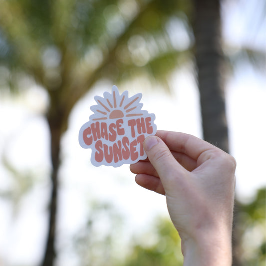 'Chase the Sunset' Sticker