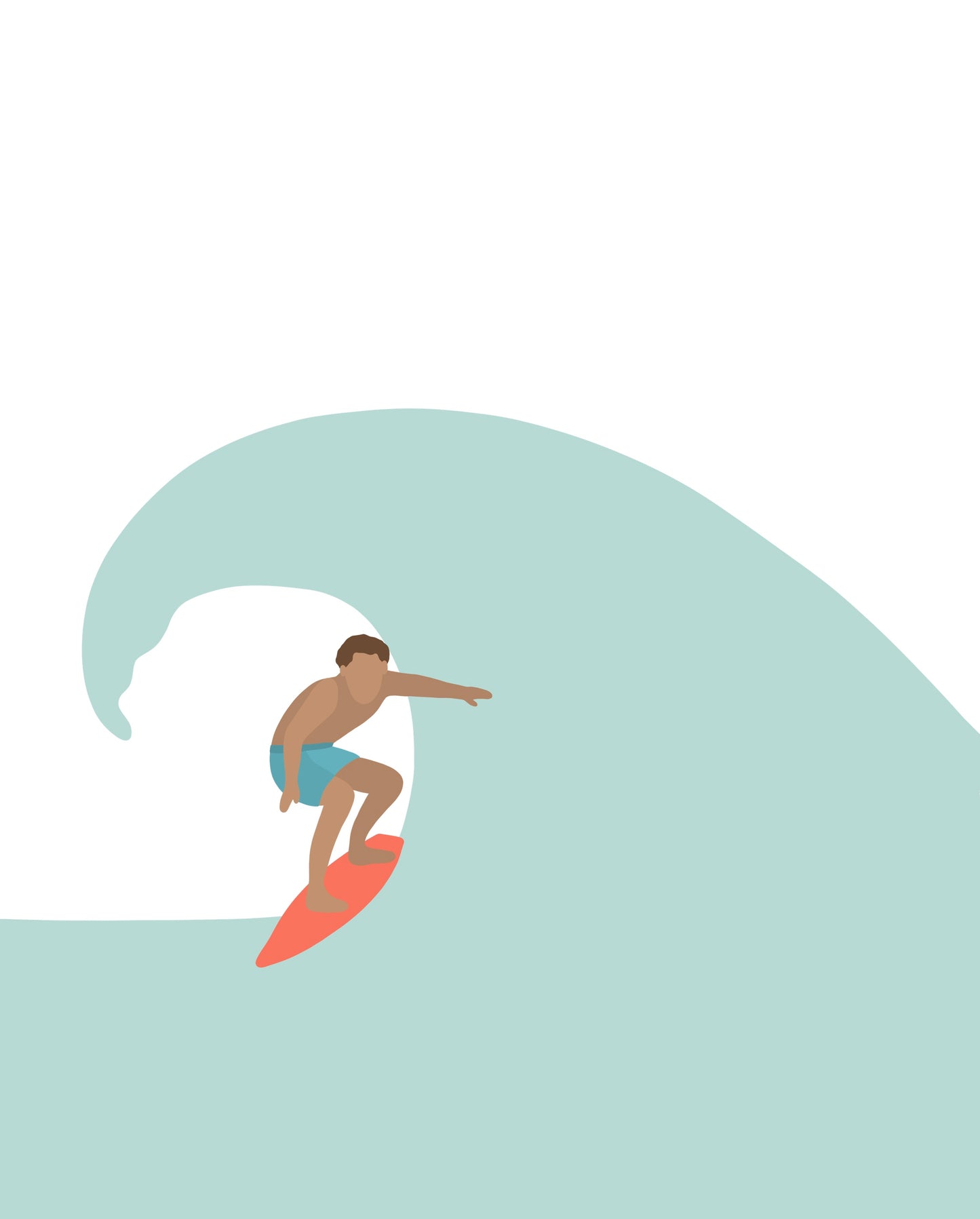 'Tropical Surfing' Print